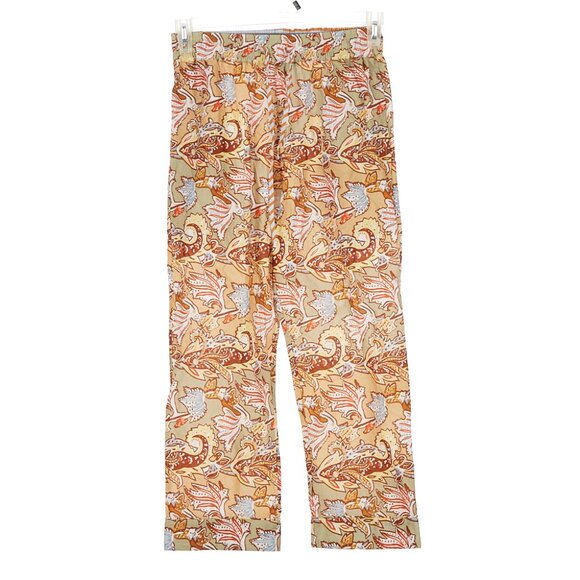 BURU Peplum Puffed Sleeve Button Front Top & Pull On Pants Set Women's Small - Picture 7 of 9